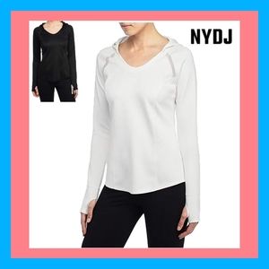 NYDJ City/Sport Pullover Hoodie in Black or White